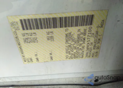 2012 Nissan Altima 2.5 S z USA, uszkodzony, nr VIN 1N4AL2AP4CN577100